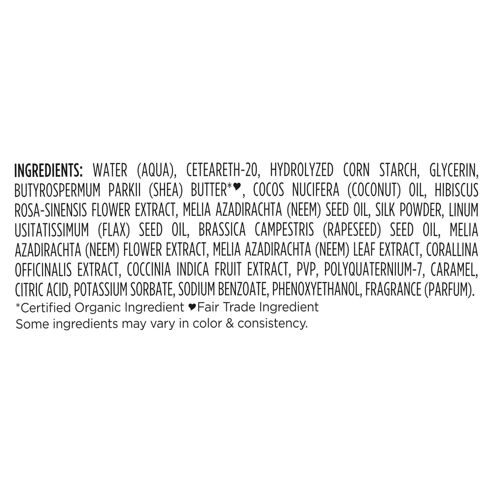 Shea Moisture label close-up highlighting clean-ingredient and fair-trade shea