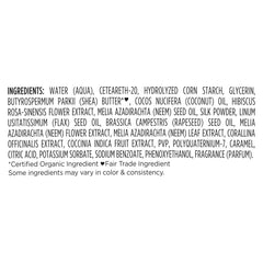 Shea Moisture label close-up highlighting clean-ingredient and fair-trade shea