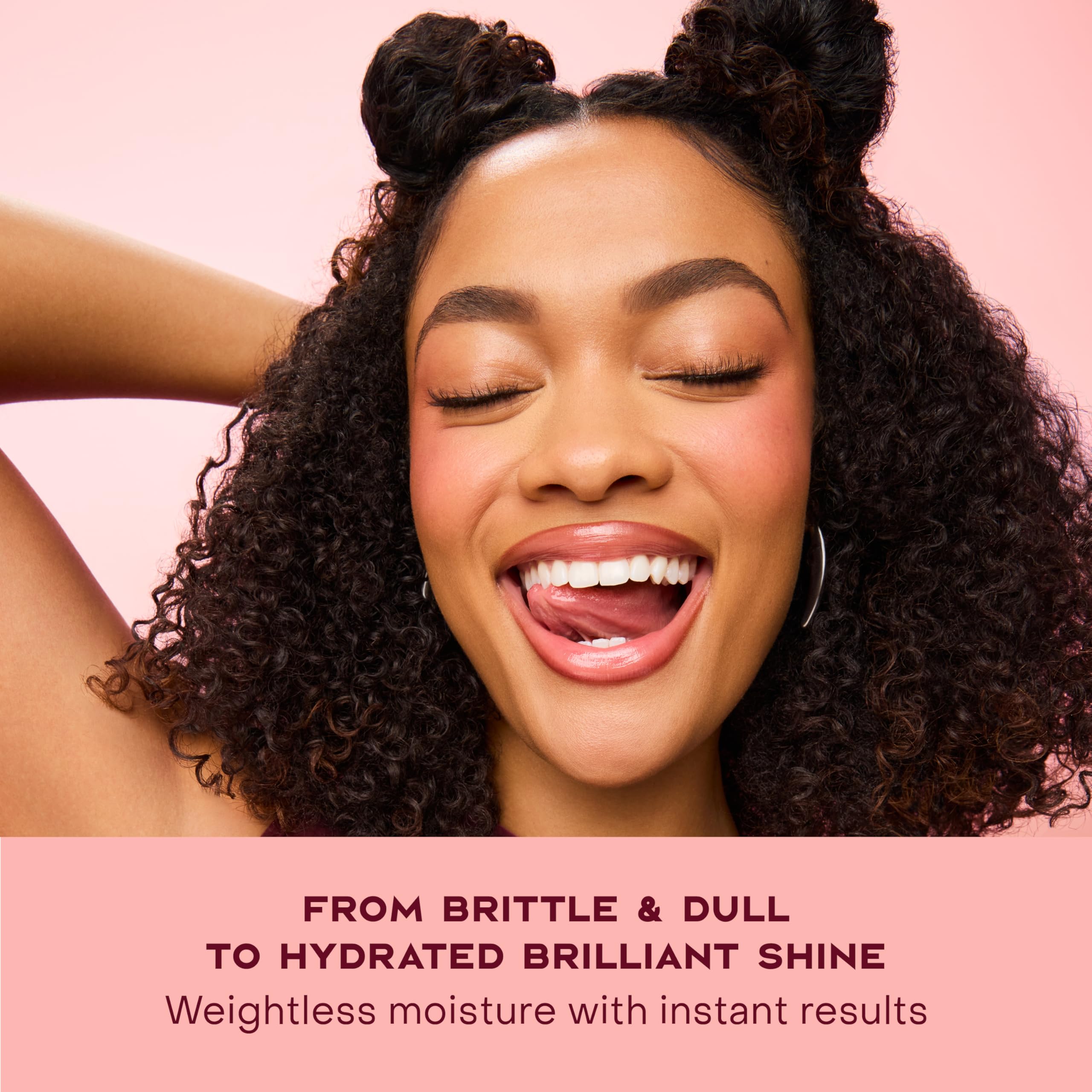 Shea Moisture label close-up featuring Manketti, Neem, Coconut oils and clean-ingredient benefit