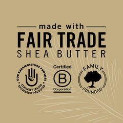 Shea Moisture bottle on bathroom shelf in lifestyle scene conveying daily use