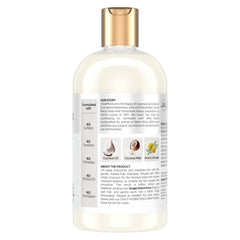 Shea Moisture pump dispensing creamy lather to demonstrate gentle cleansing