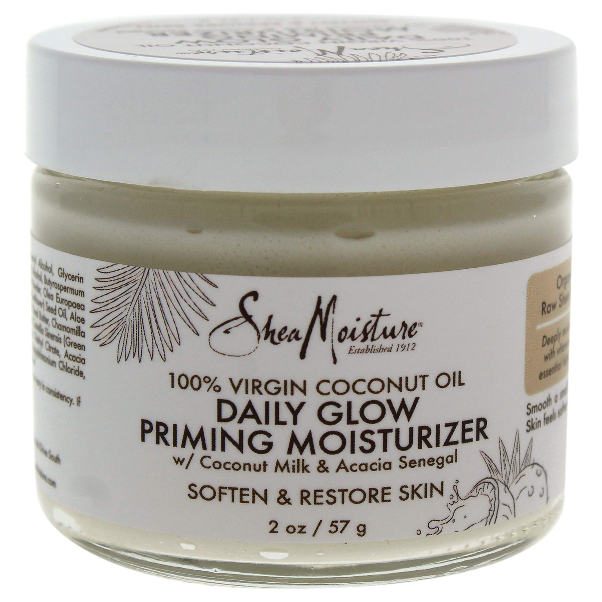 Shea Moisture texture close-up of creamy coconut formula demonstrating smooth application benefit