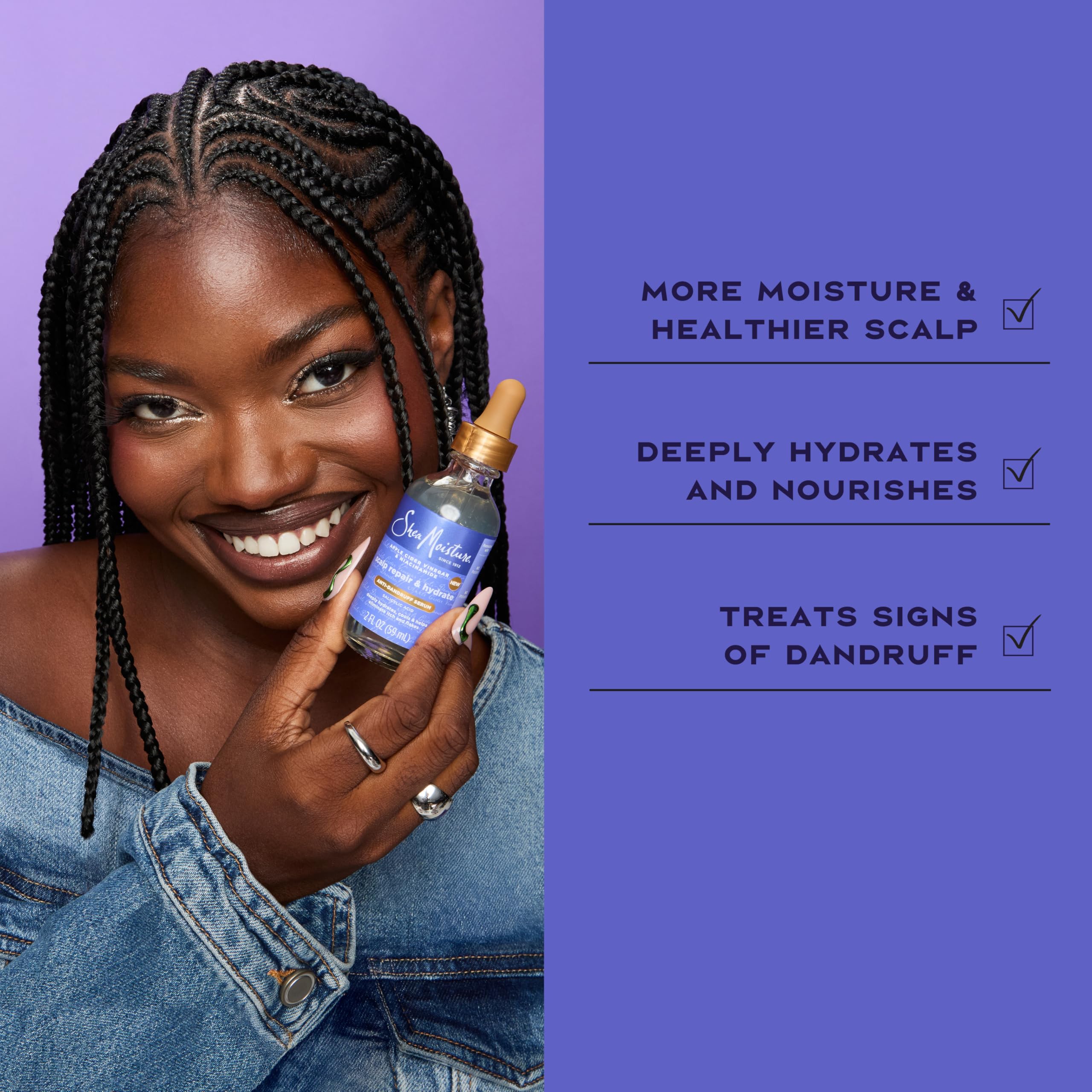 Shea Moisture serum texture close-up showing lightweight non-greasy consistency