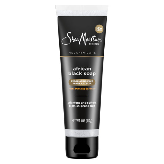 SheaMoisture tube front showing branding and clarifying benefit