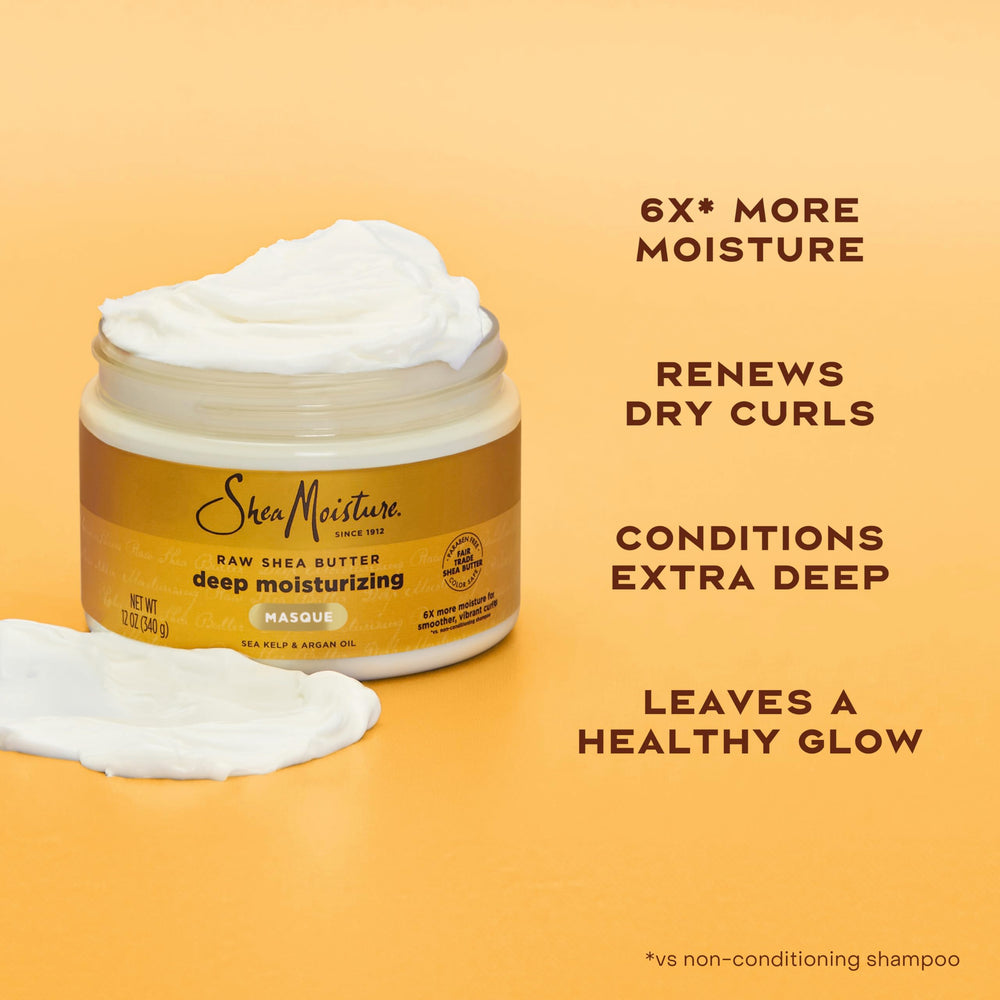 SheaMoisture application on curly hair in shower for intense moisture