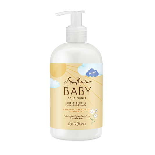 SheaMoisture bottle front view showing product name and infant focus, gentle results
