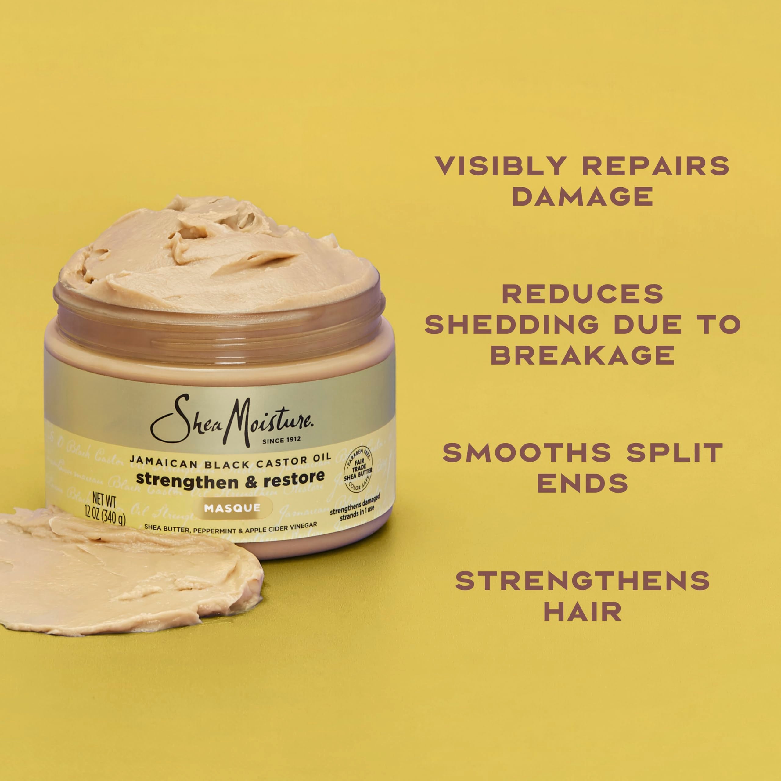 SheaMoisture before and after curl comparison showing improved elasticity