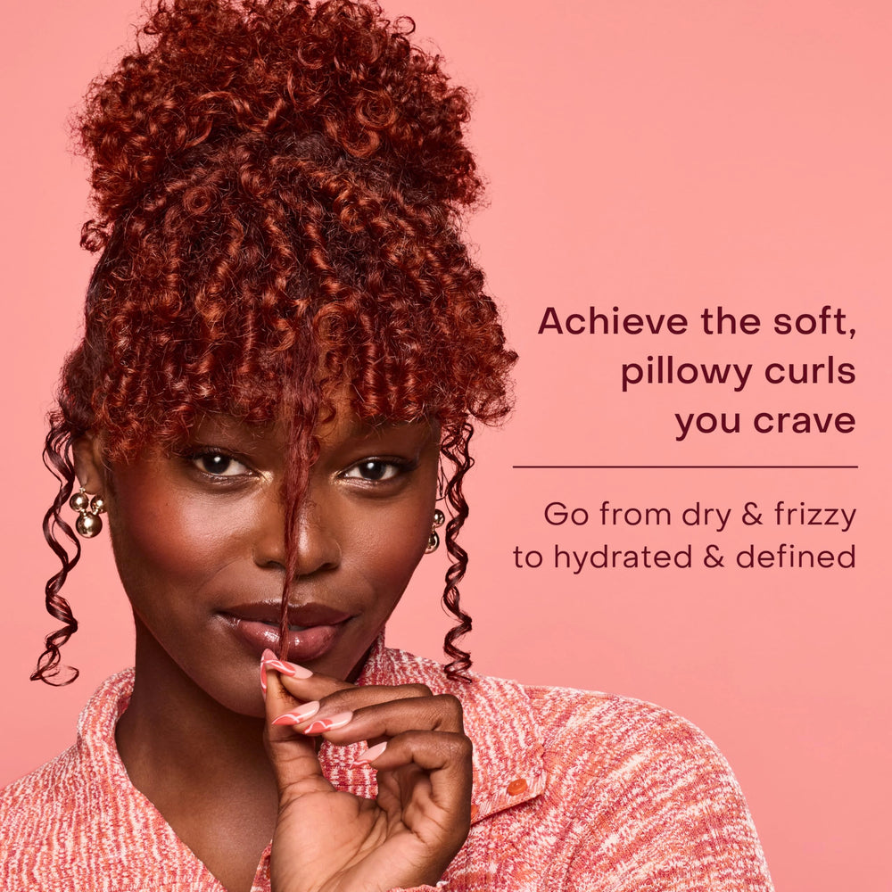 SheaMoisture before and after curls showing improved definition