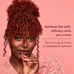 SheaMoisture before and after curls showing improved definition