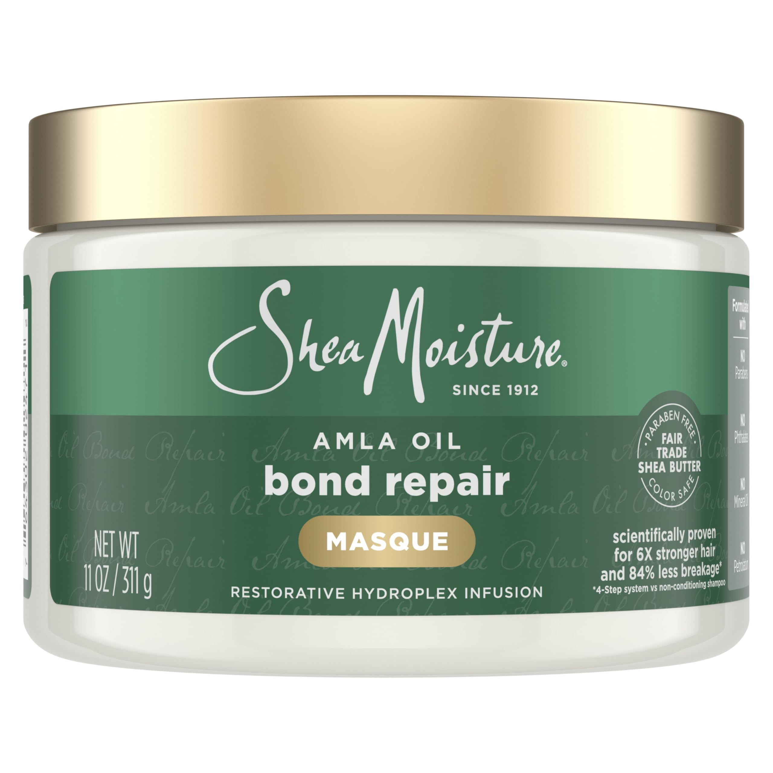 SheaMoisture jar front view showing product for stronger hair