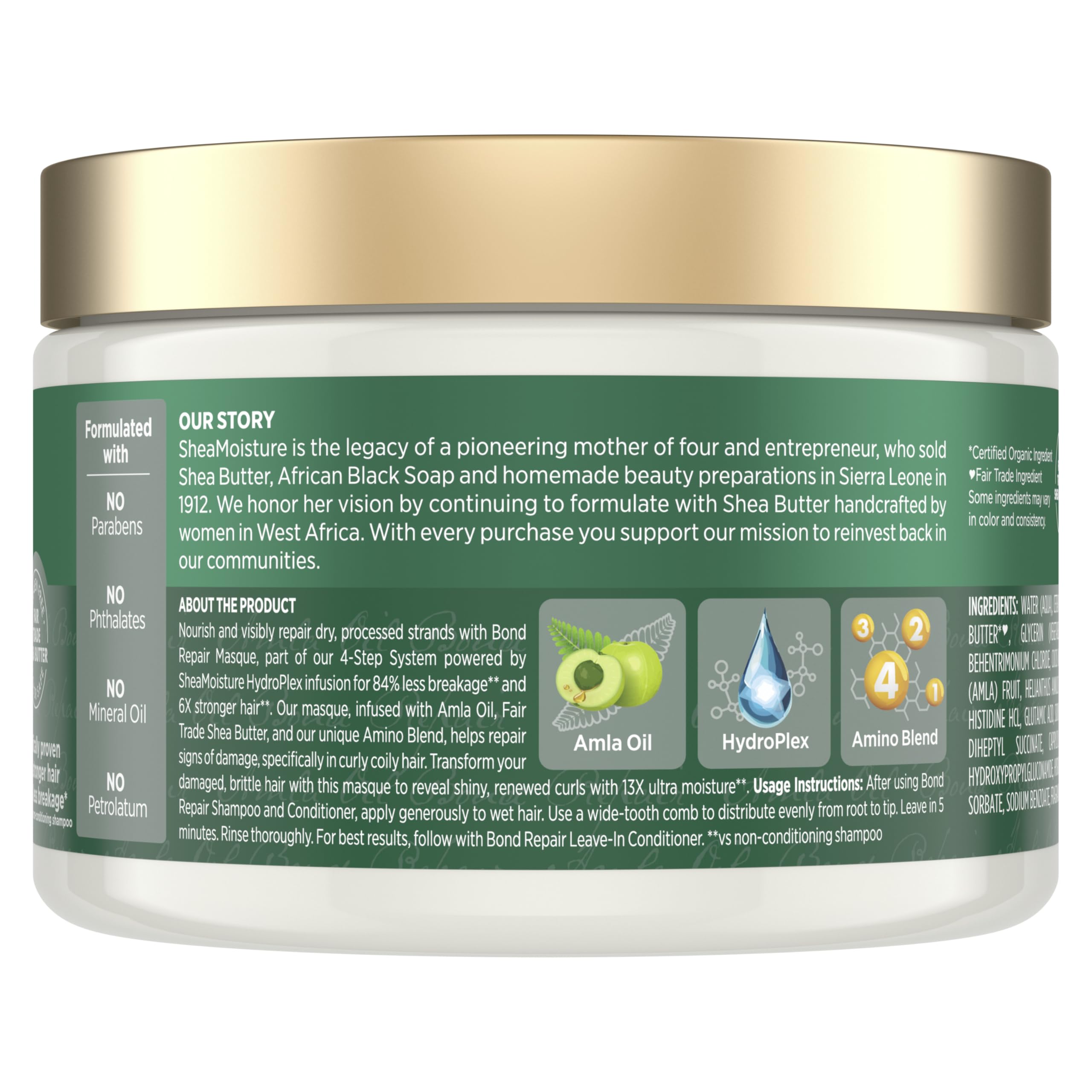 SheaMoisture open jar close-up of creamy masque texture and hydration