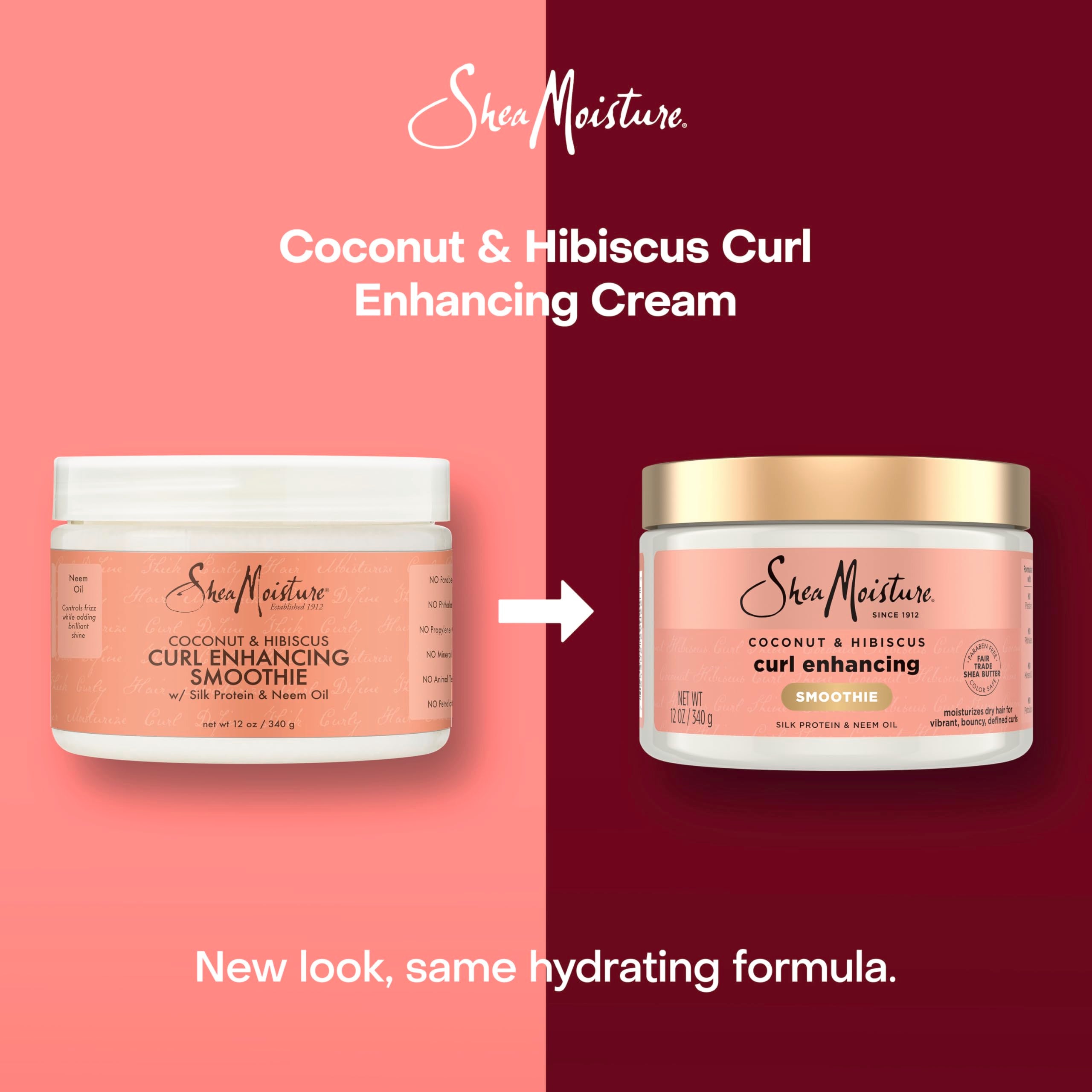 SheaMoisture coconut and neem oil close-up showing natural ingredients that hydrate and smooth