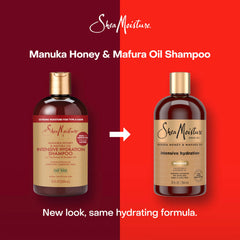 Shea Moisture label close-up showing ingredients list and fair-trade shea benefit