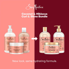 SheaMoisture trio styled on a bathroom shelf illustrating everyday use and scent appeal