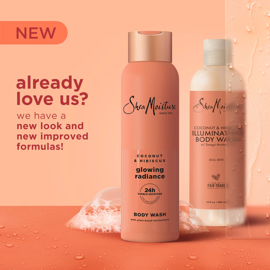 SheaMoisture pump close-up highlighting dispenser for easy, mess-free use