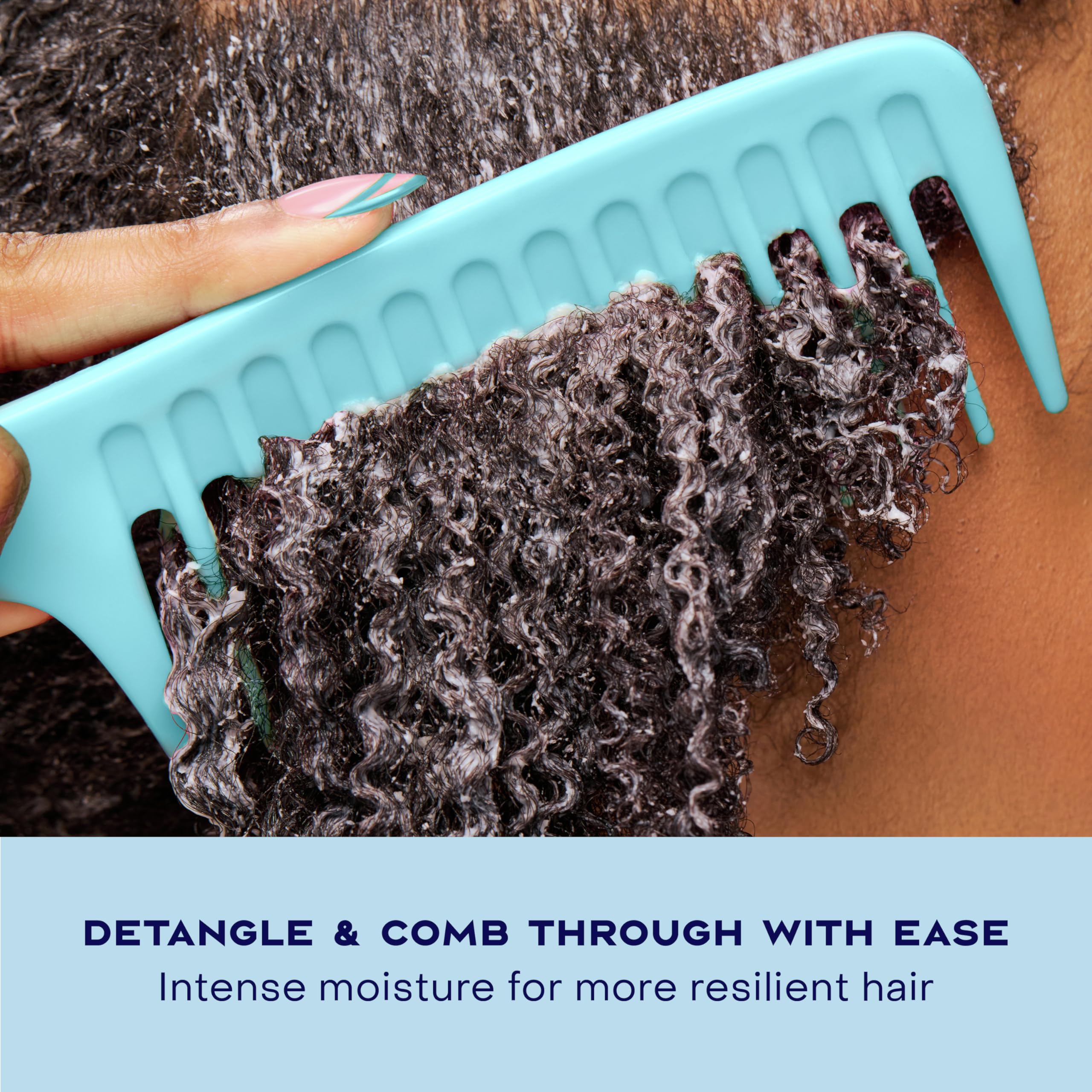 SheaMoisture applied to wet hair in shower for improved detangling