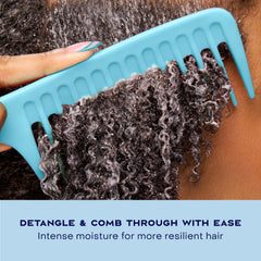 SheaMoisture applied to wet hair in shower for improved detangling