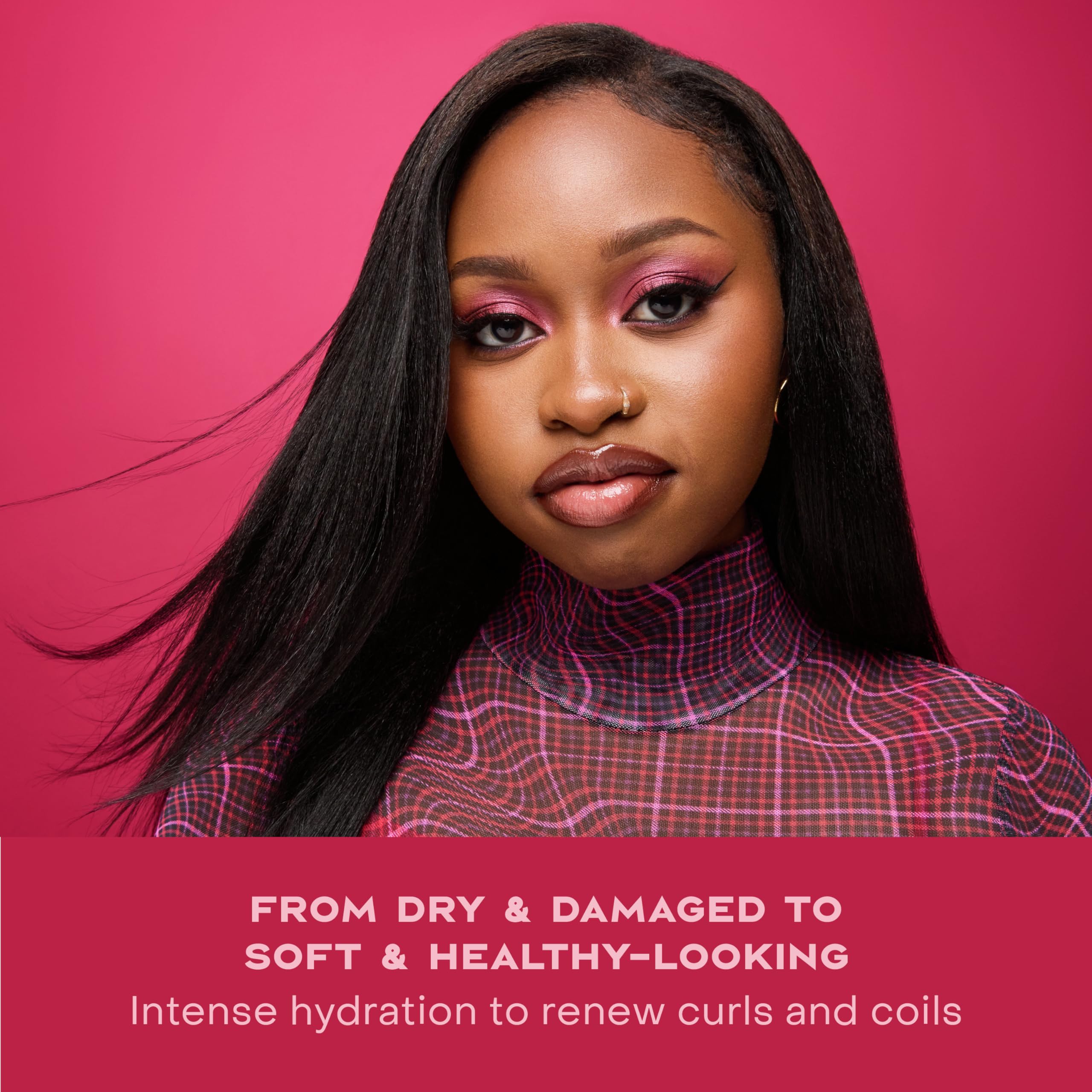 Shea Moisture shampoo and Intensive Hydration Conditioner together for boosted moisture