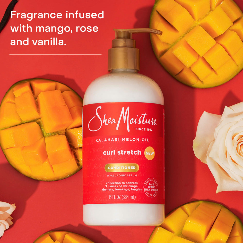 SheaMoisture creamy conditioner texture close-up showing silky slip