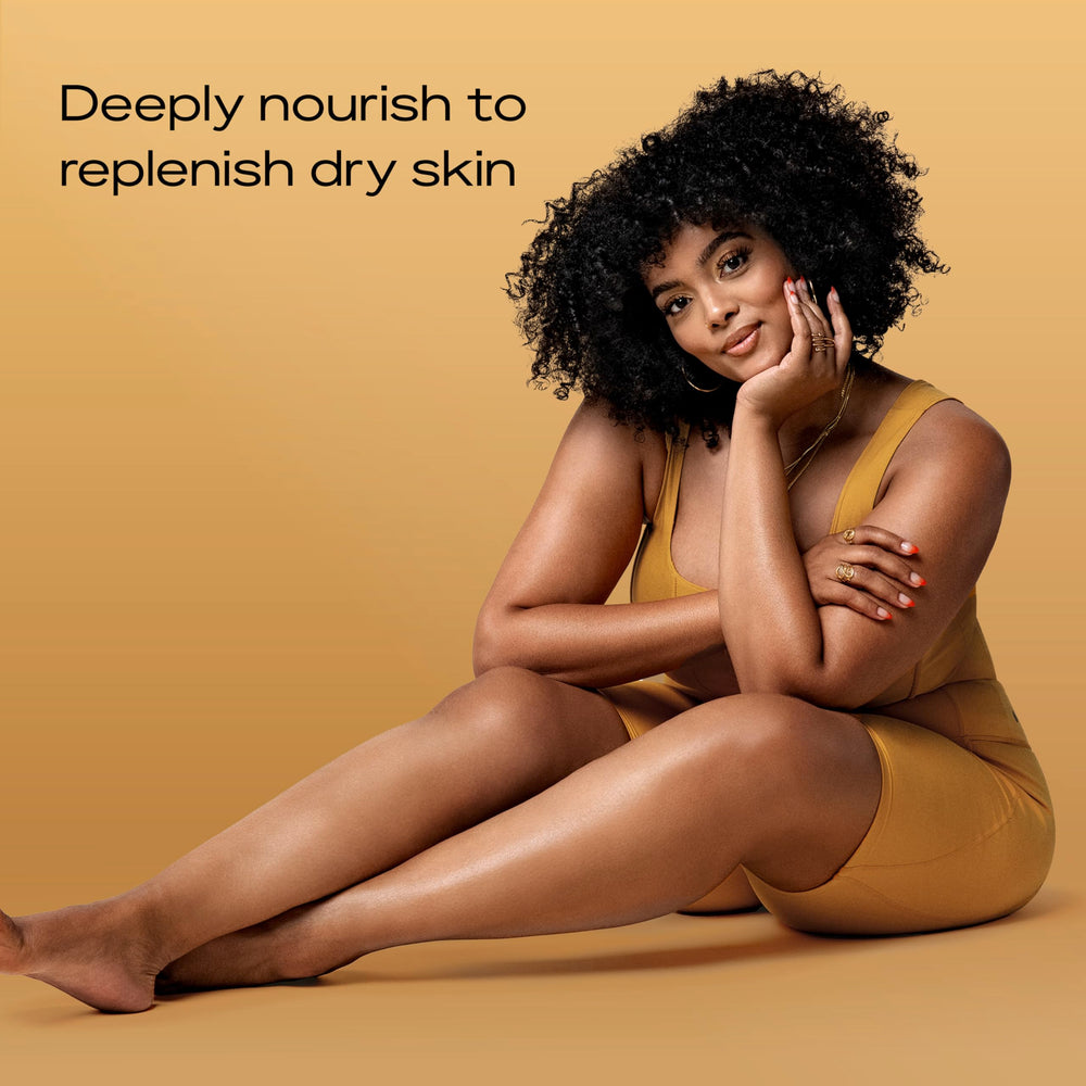 SheaMoisture smooth elbow and knee close-up showing visible softness benefit