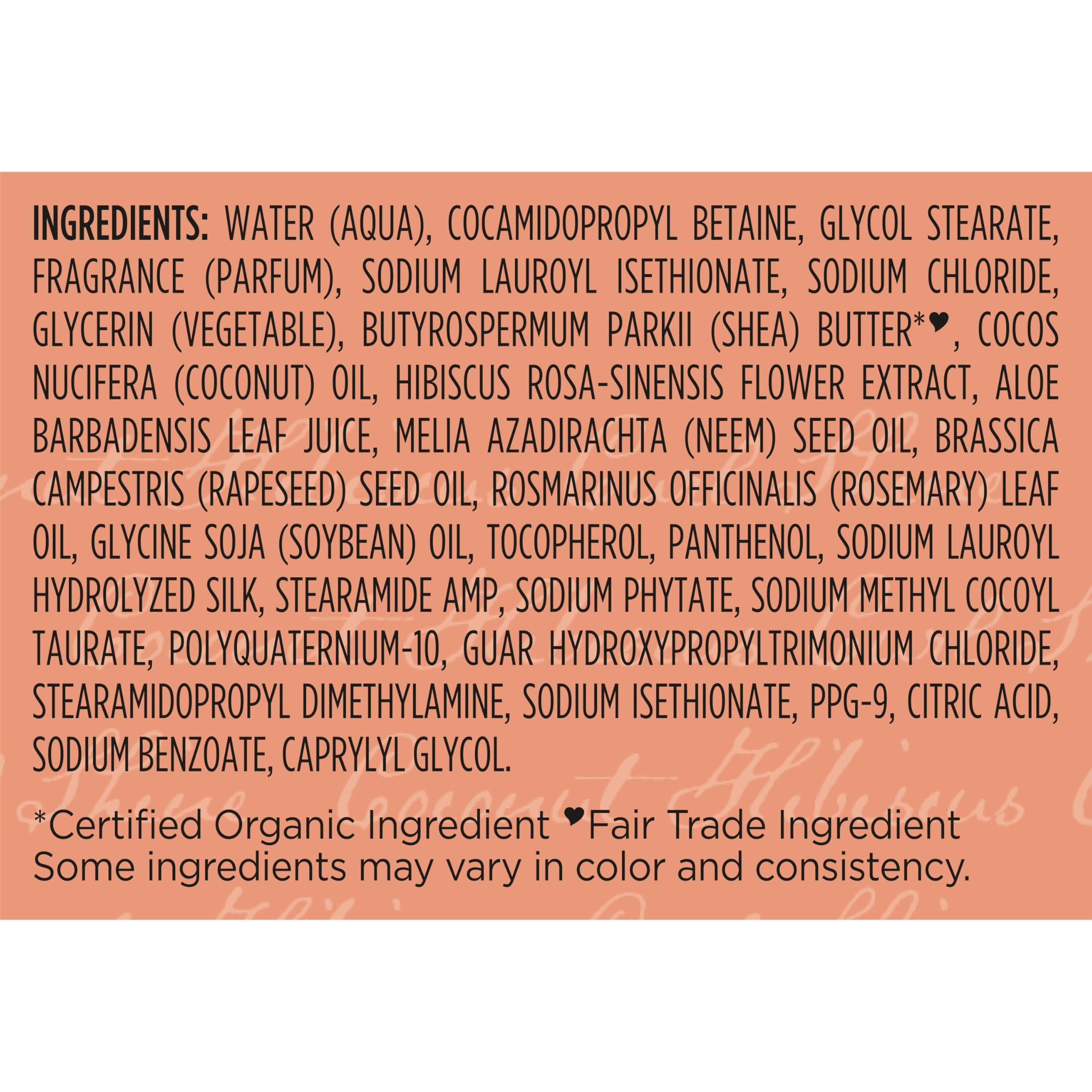 SheaMoisture fair trade shea butter badge indicating ethical sourcing benefits