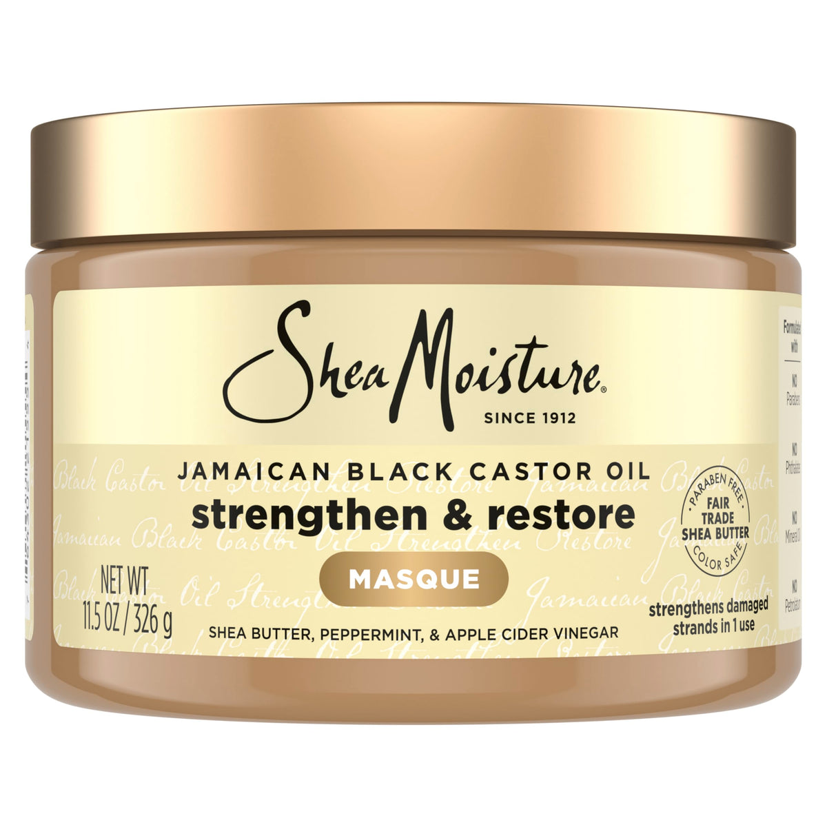 SheaMoisture front jar packaging showing label and benefits