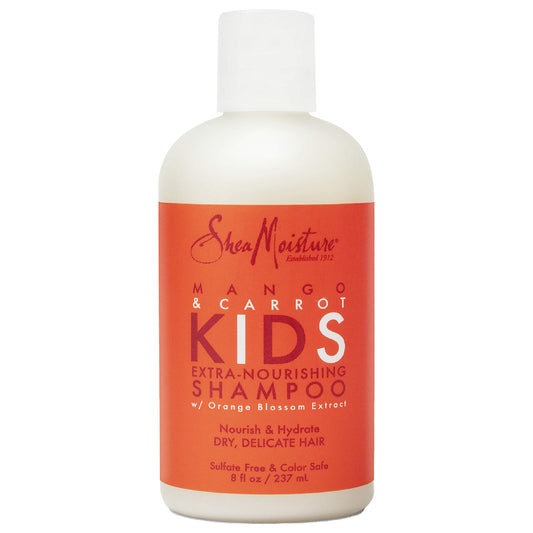 SheaMoisture front label showing mango and carrot benefits