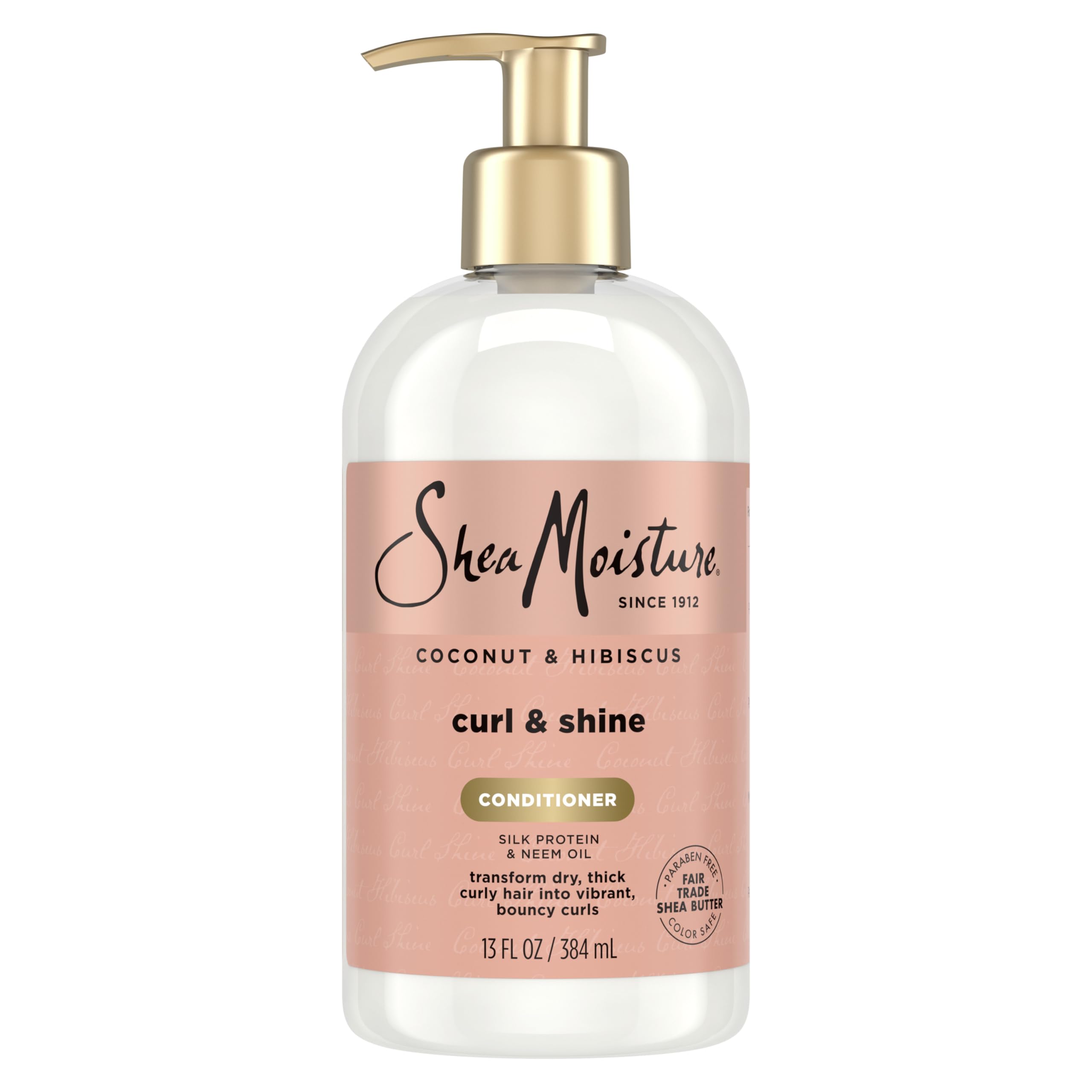 SheaMoisture front packaging showing coconut and hibiscus, clear product identity