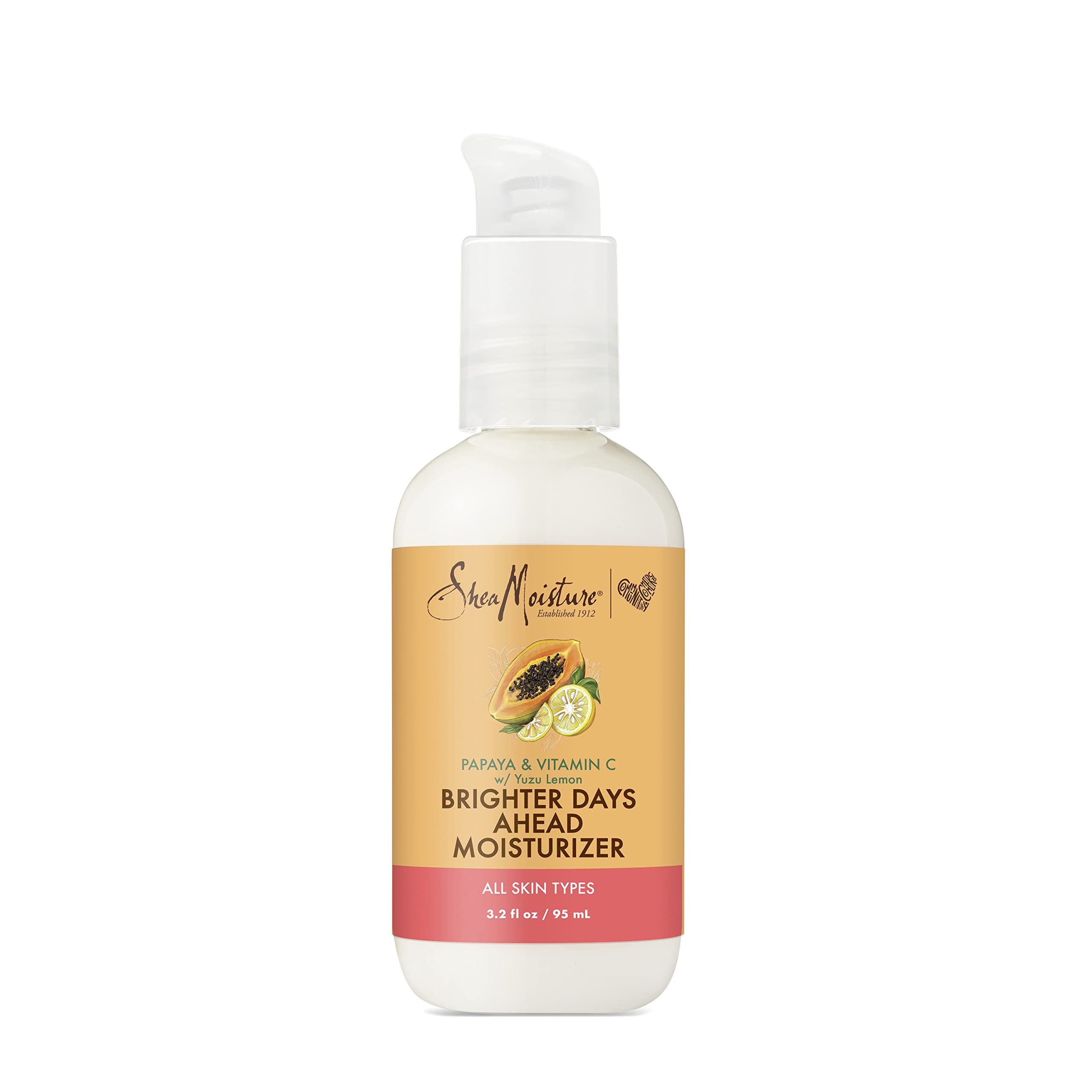 SheaMoisture front packaging showing papaya vitamin C moisturizer benefits