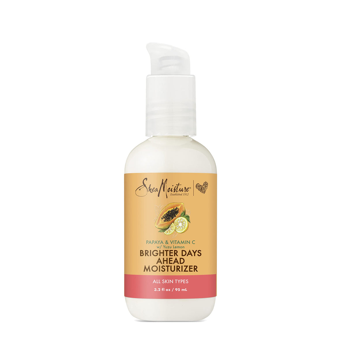 SheaMoisture front packaging showing papaya vitamin C moisturizer benefits
