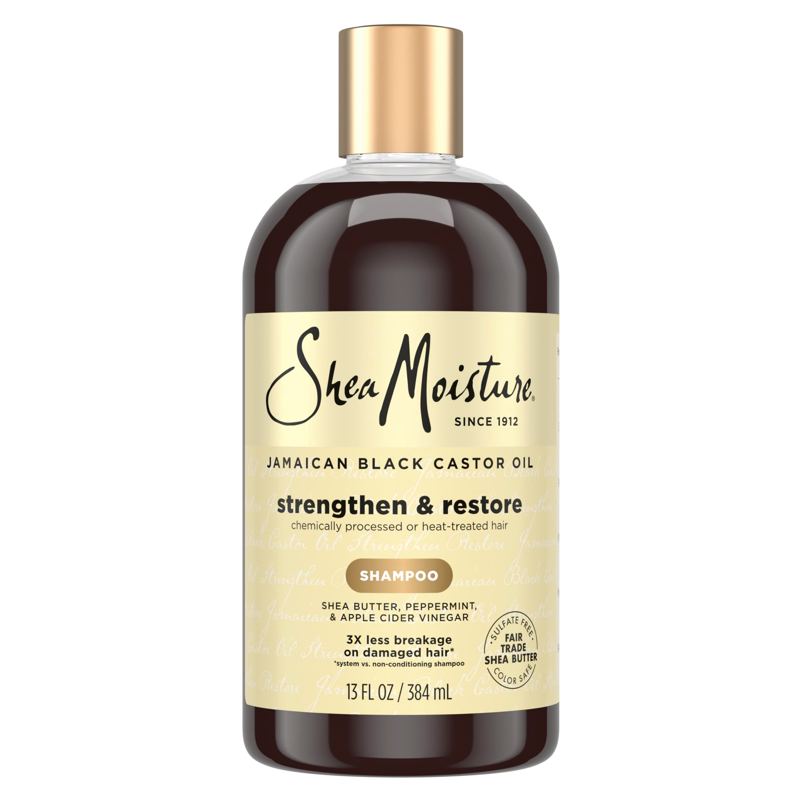 SheaMoisture front packaging showing Strengthen & Restore benefits