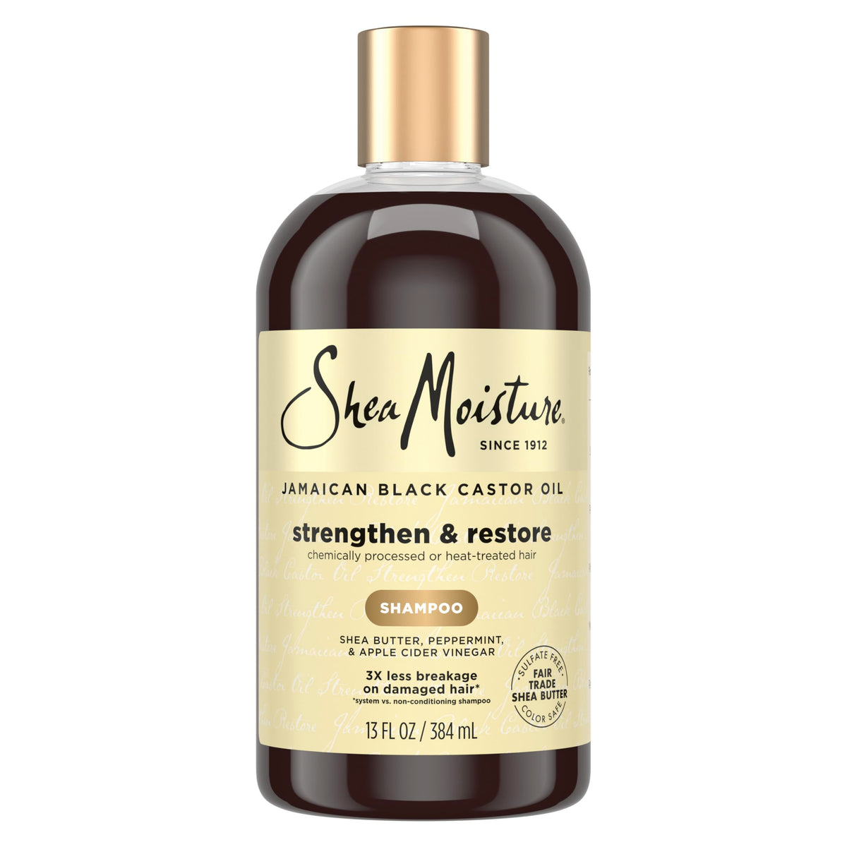 SheaMoisture front packaging showing Strengthen & Restore benefits