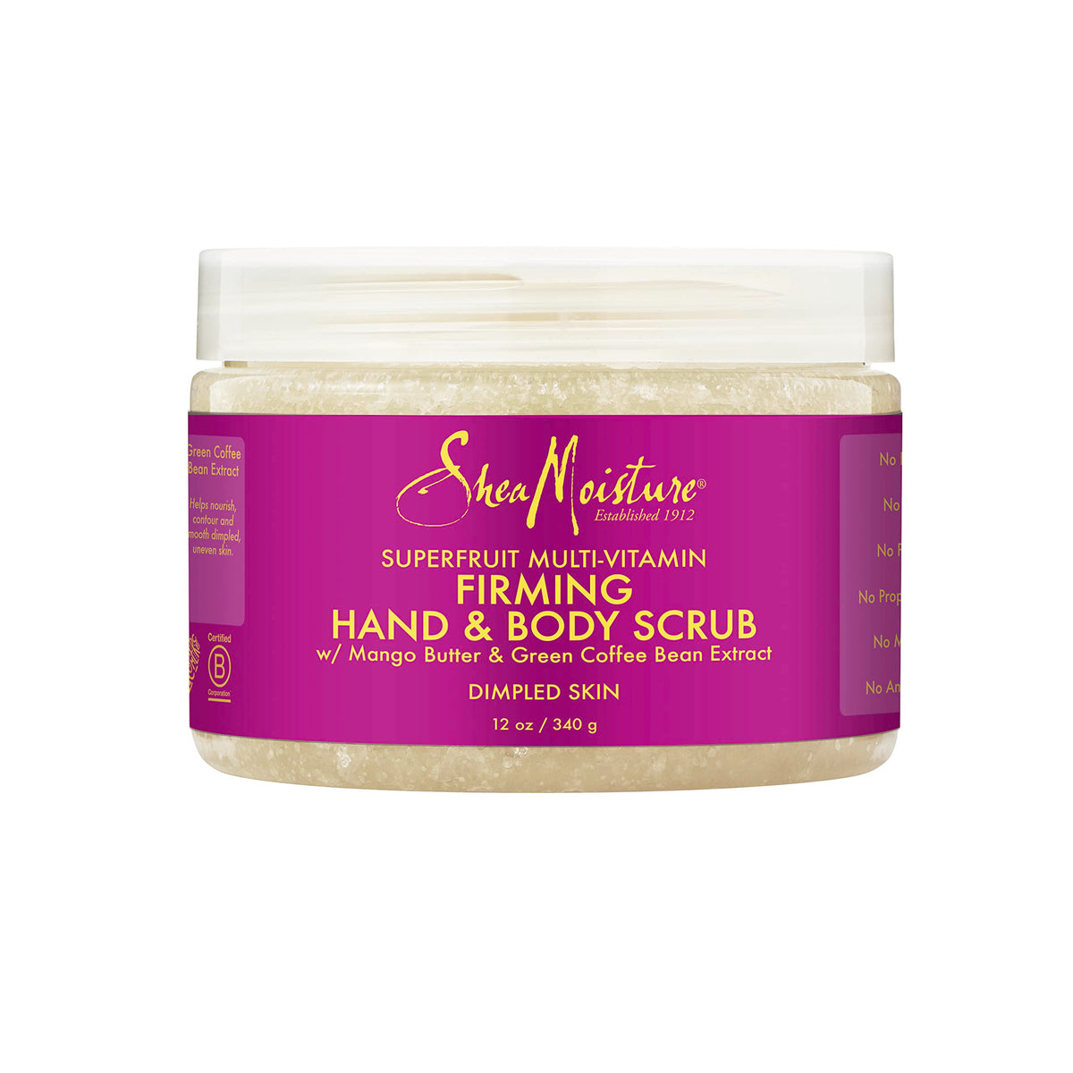 SheaMoisture front packaging showing product benefits and size
