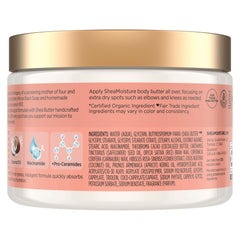 SheaMoisture open jar showing creamy texture and quick absorption benefit