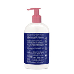SheaMoisture applying conditioner to wet hair, illustrates easy detangling and manageability