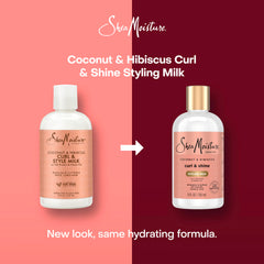 Shea Moisture coconut and hibiscus ingredients highlighting natural moisturizing benefits