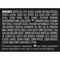 SheaMoisture ingredient label close-up highlighting natural extracts