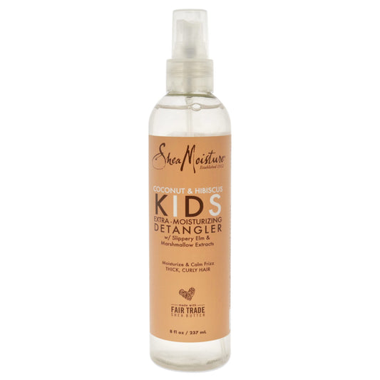 SheaMoisture kids detangler front packaging showing bottle and label, easy identification and benefit