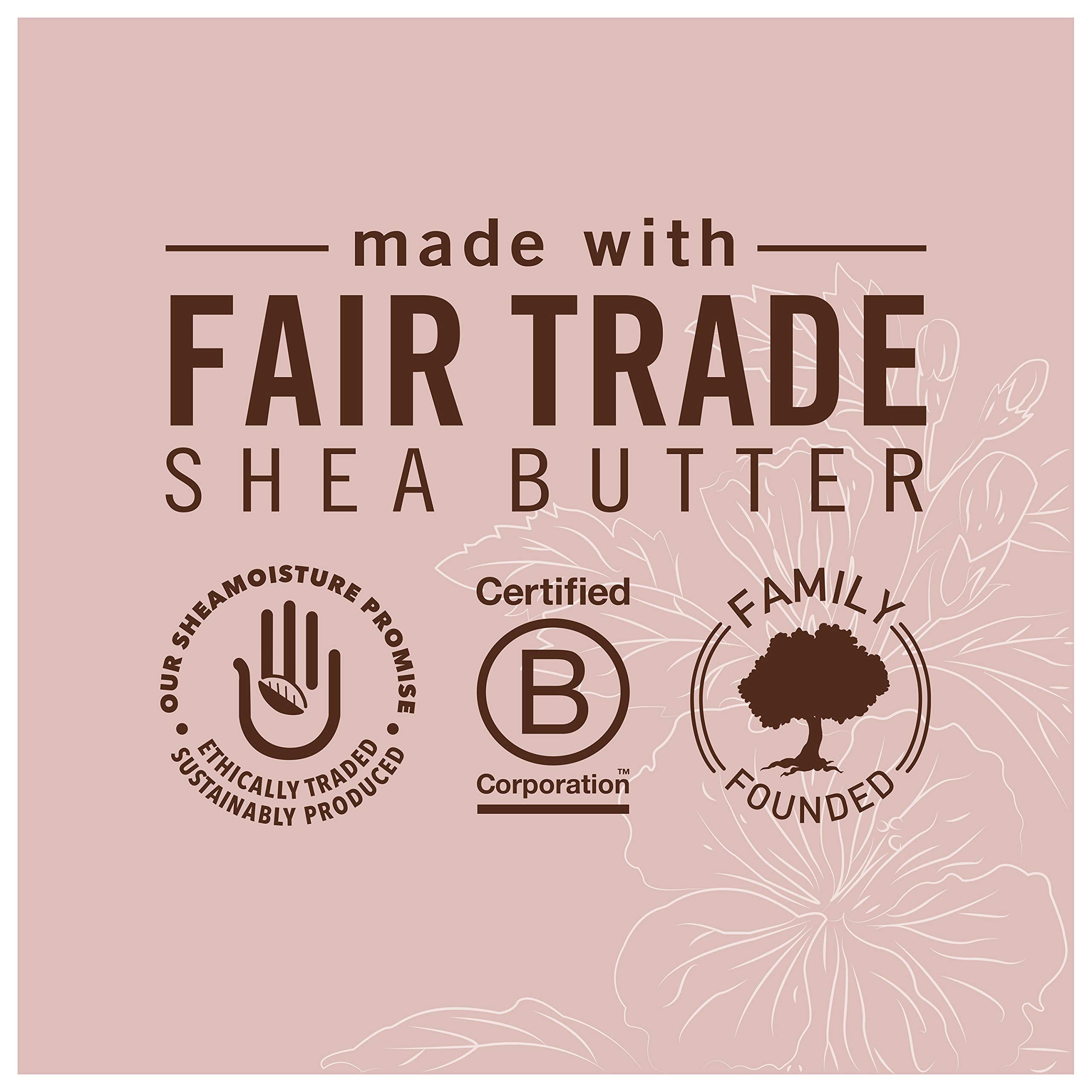 SheaMoisture label close-up highlighting clean formulation and key benefits