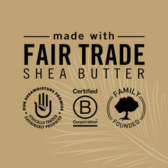 Shea Moisture on bathroom shelf styled lifestyle scene, suggests daily ritual