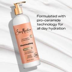 SheaMoisture creamy lotion texture swatch showing fast absorption for smooth skin
