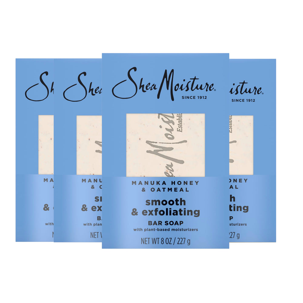SheaMoisture front packaging showing product benefits and 4-count value
