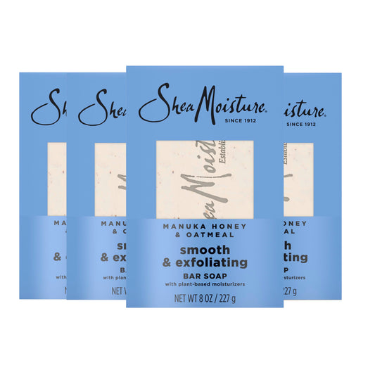 SheaMoisture front packaging showing product benefits and 4-count value