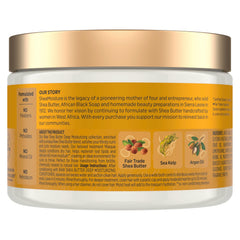 SheaMoisture creamy masque texture close-up for deep hydration