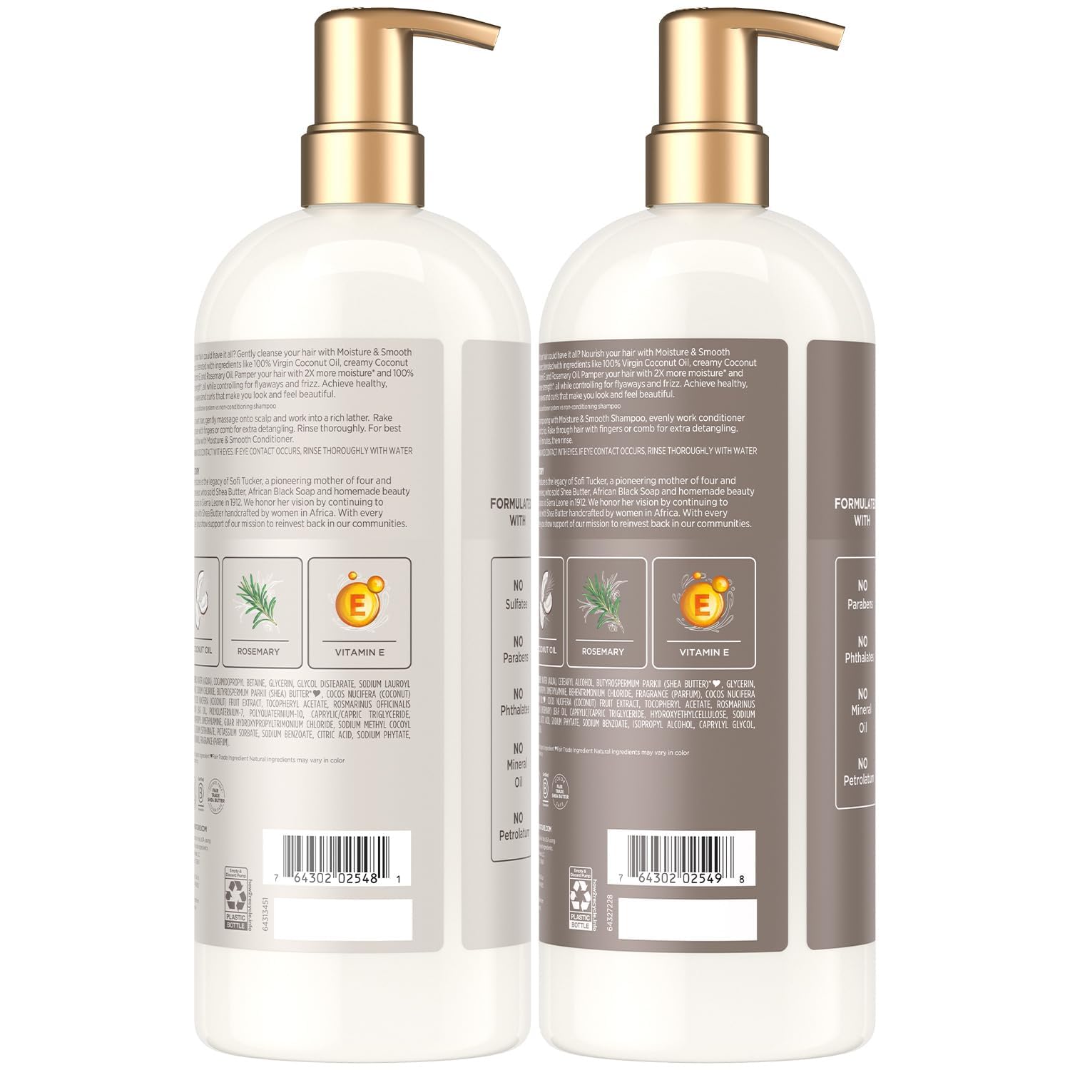SheaMoisture back label with ingredients list for informed shoppers