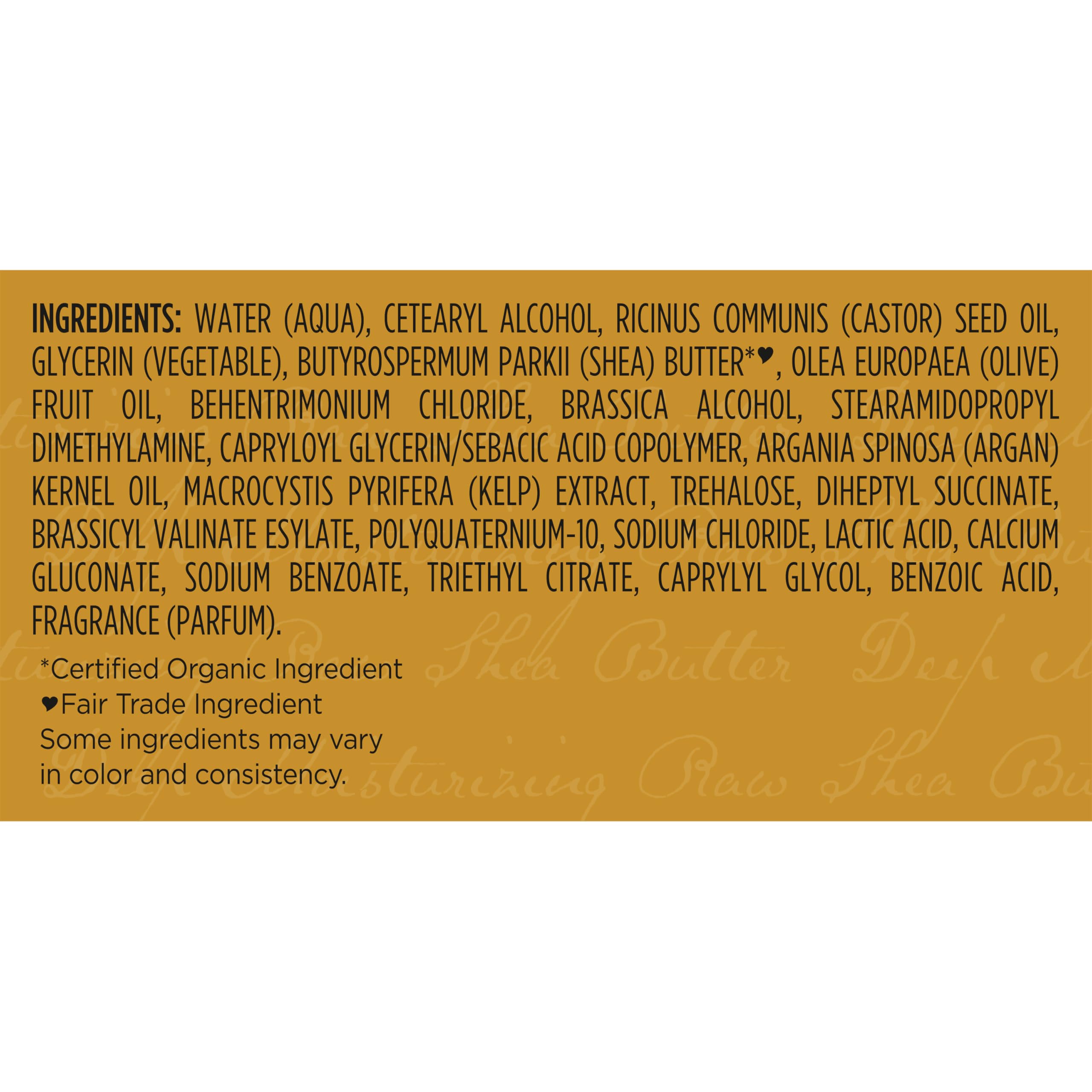 SheaMoisture blend graphic showing argan oil and sea kelp benefits