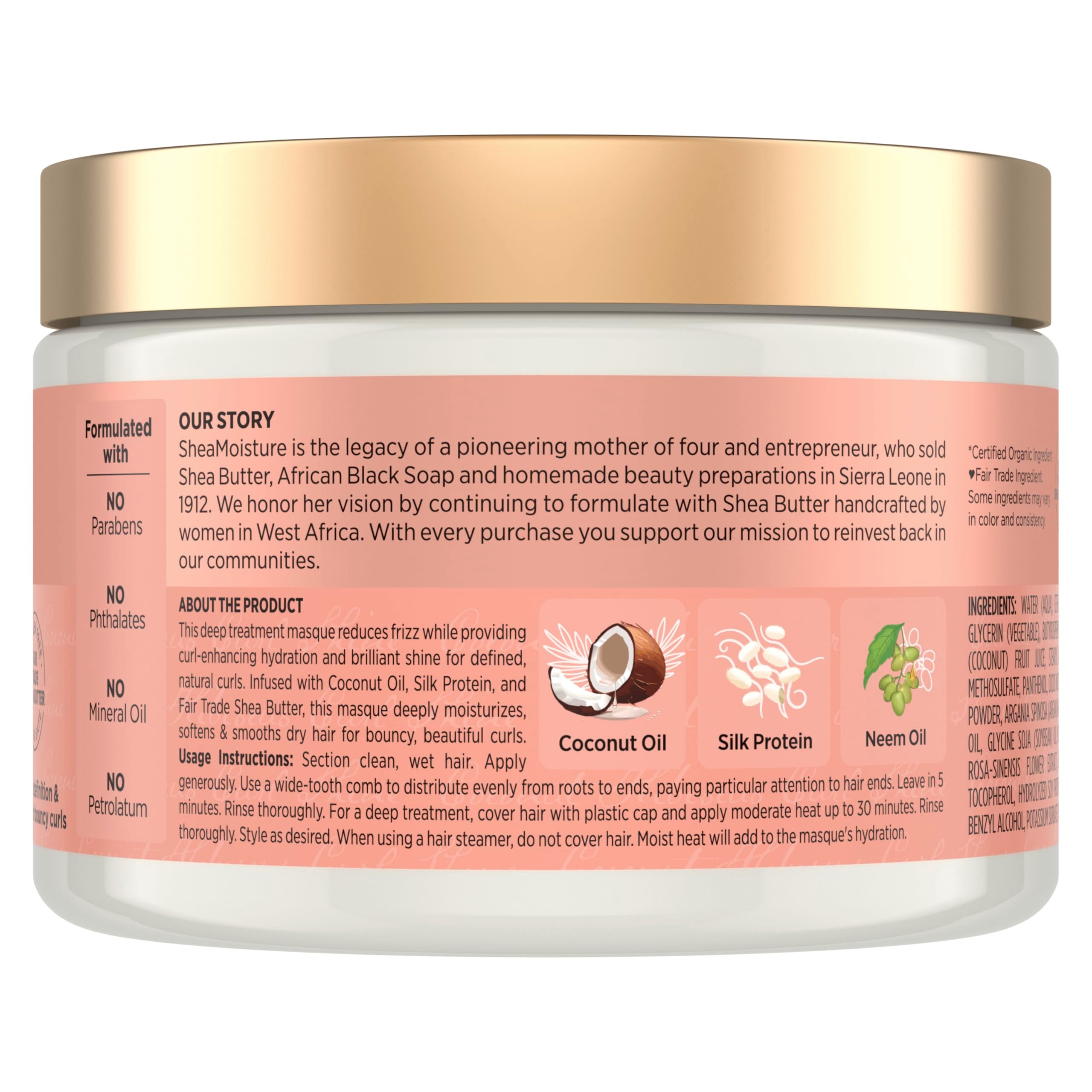 SheaMoisture open jar showing creamy texture for deep moisture and softness
