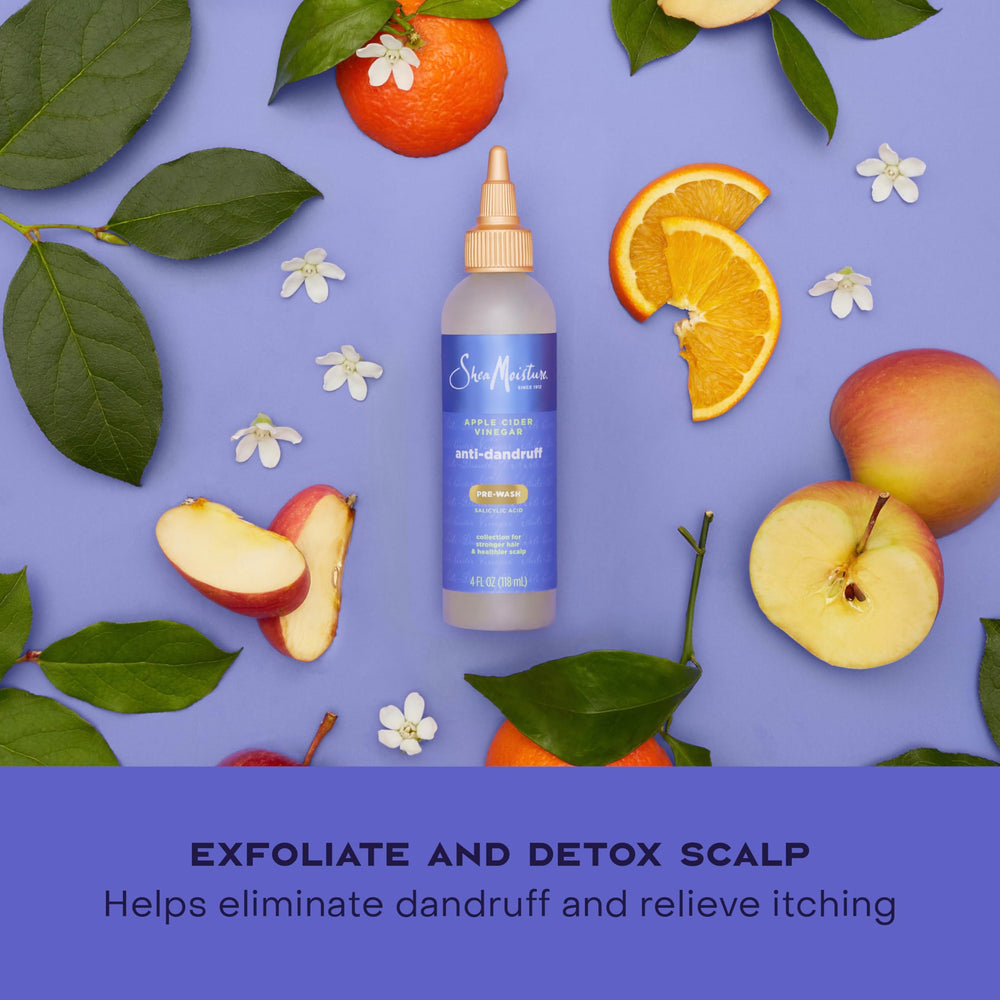 SheaMoisture apple cider vinegar ingredient shot highlighting clarifying benefit