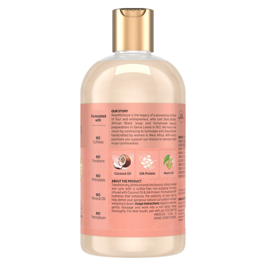 SheaMoisture label close-up highlighting ingredients and clean-formula benefits