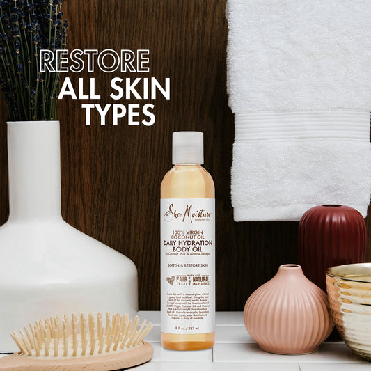 Shea Moisture pump close-up highlighting easy dispensing and controlled use
